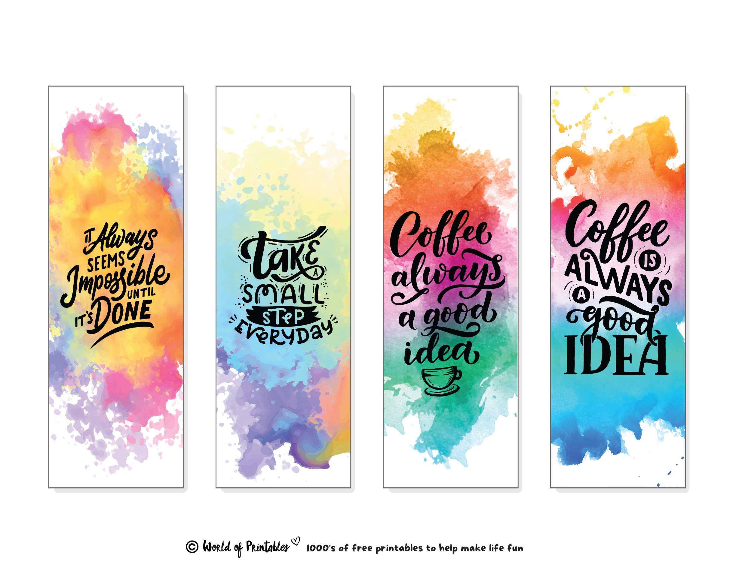 Free Printable Motivational Bookmarks Printable