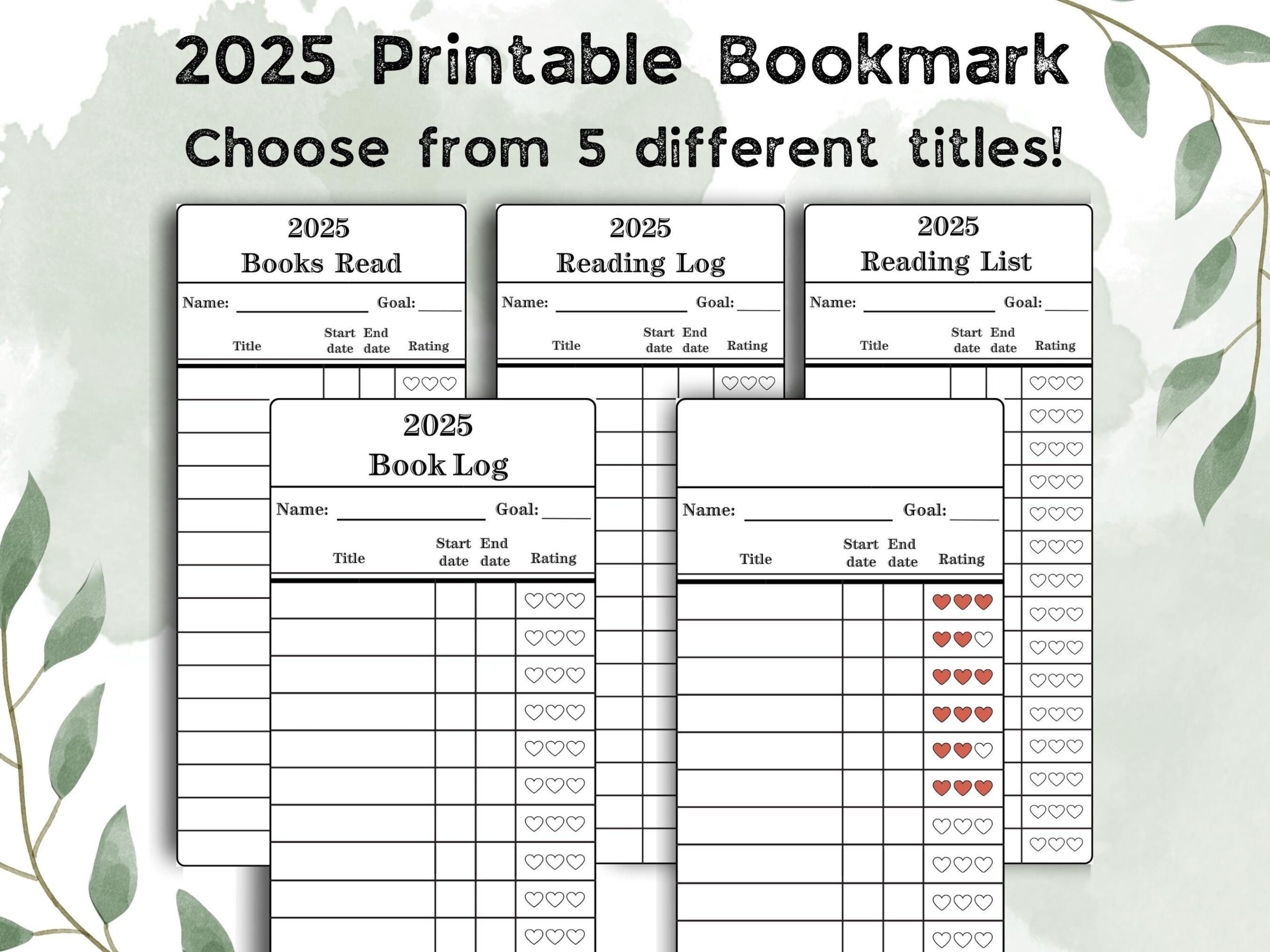 Printable Bookmarks That Keep Score