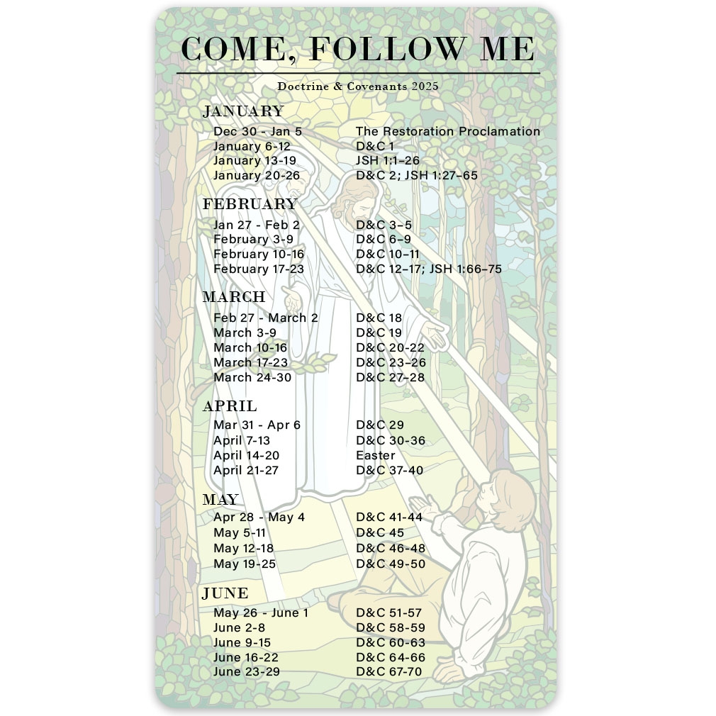 Lds Come Follow Me Bookmark Printable