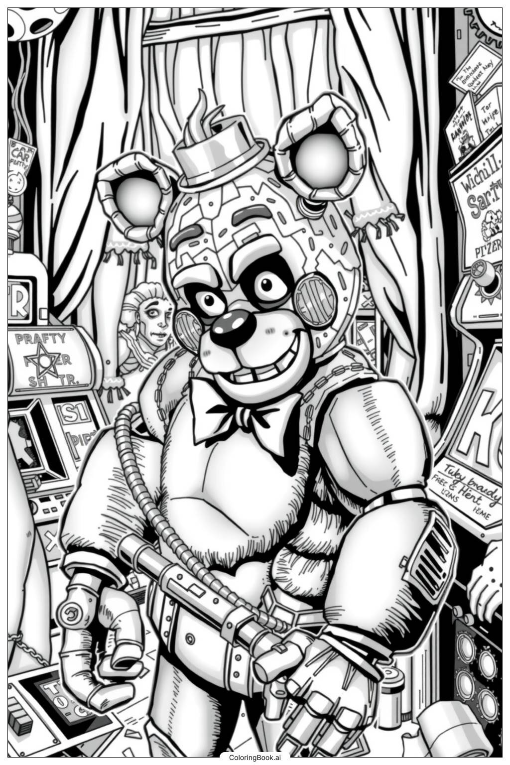 Free Printable Fnaf Coloring Bookmarks