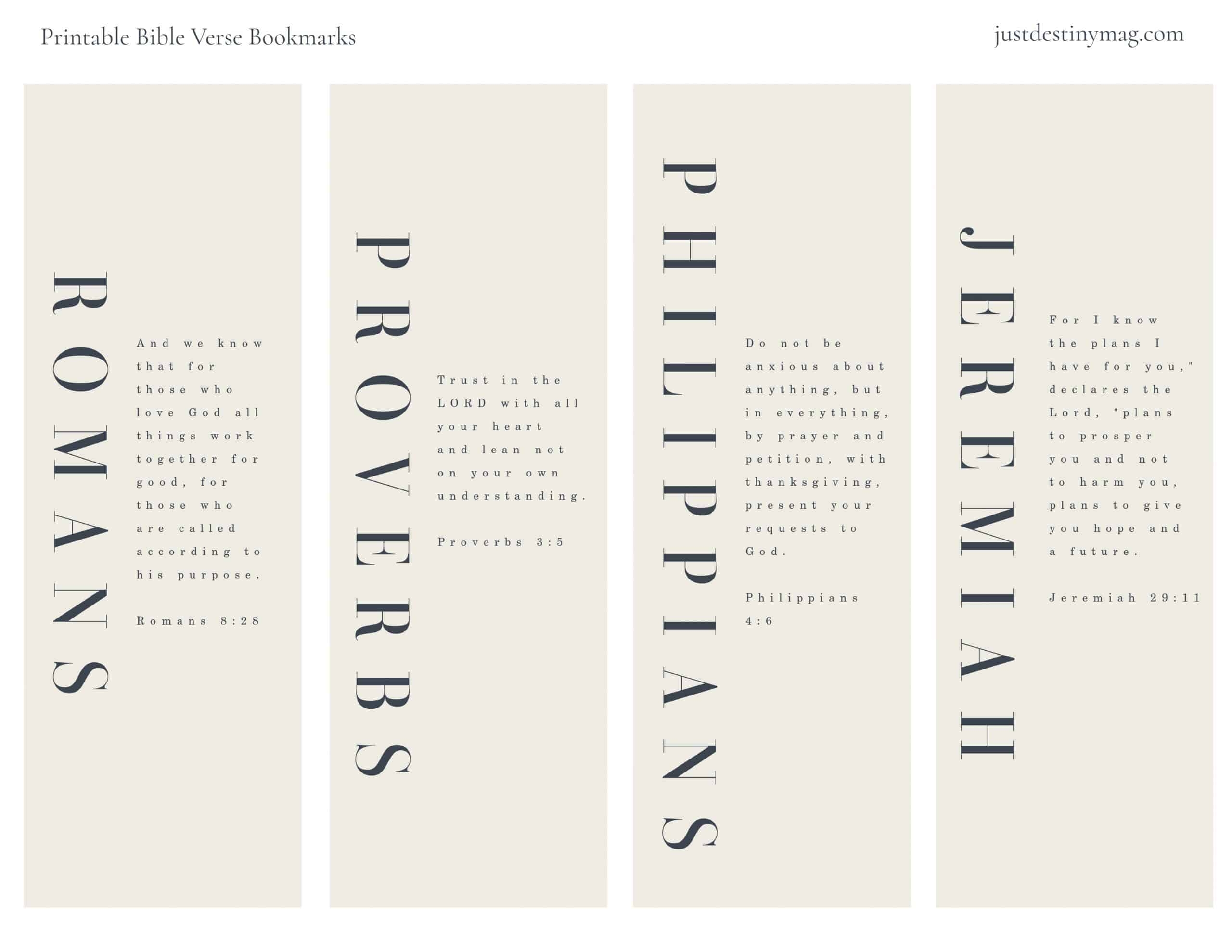 Free Printable Bookmarks Bible Verses