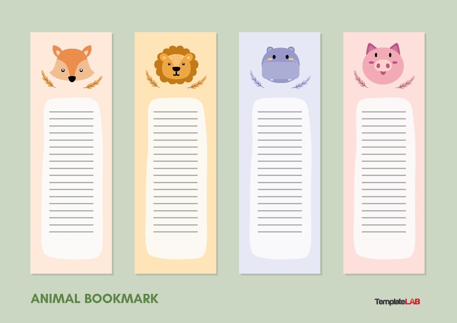 Free Editable Printable Bookmark Templates