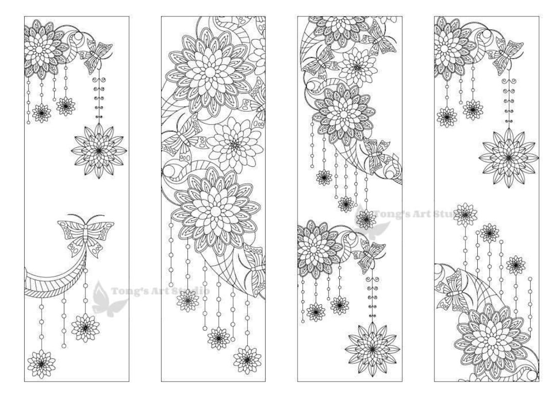 Mandala Printable Bookmarks To Color