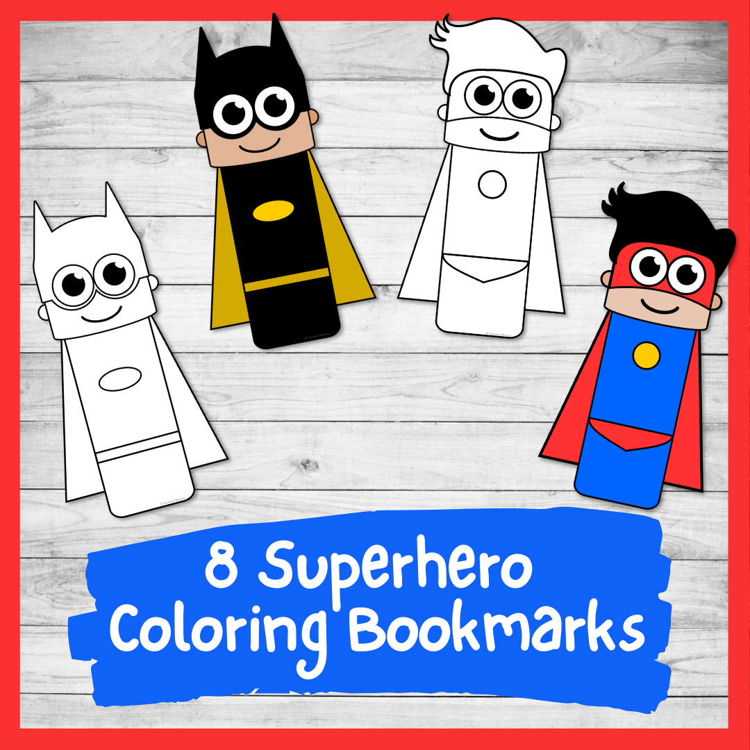 Free Printable To Superhero Bookmarks