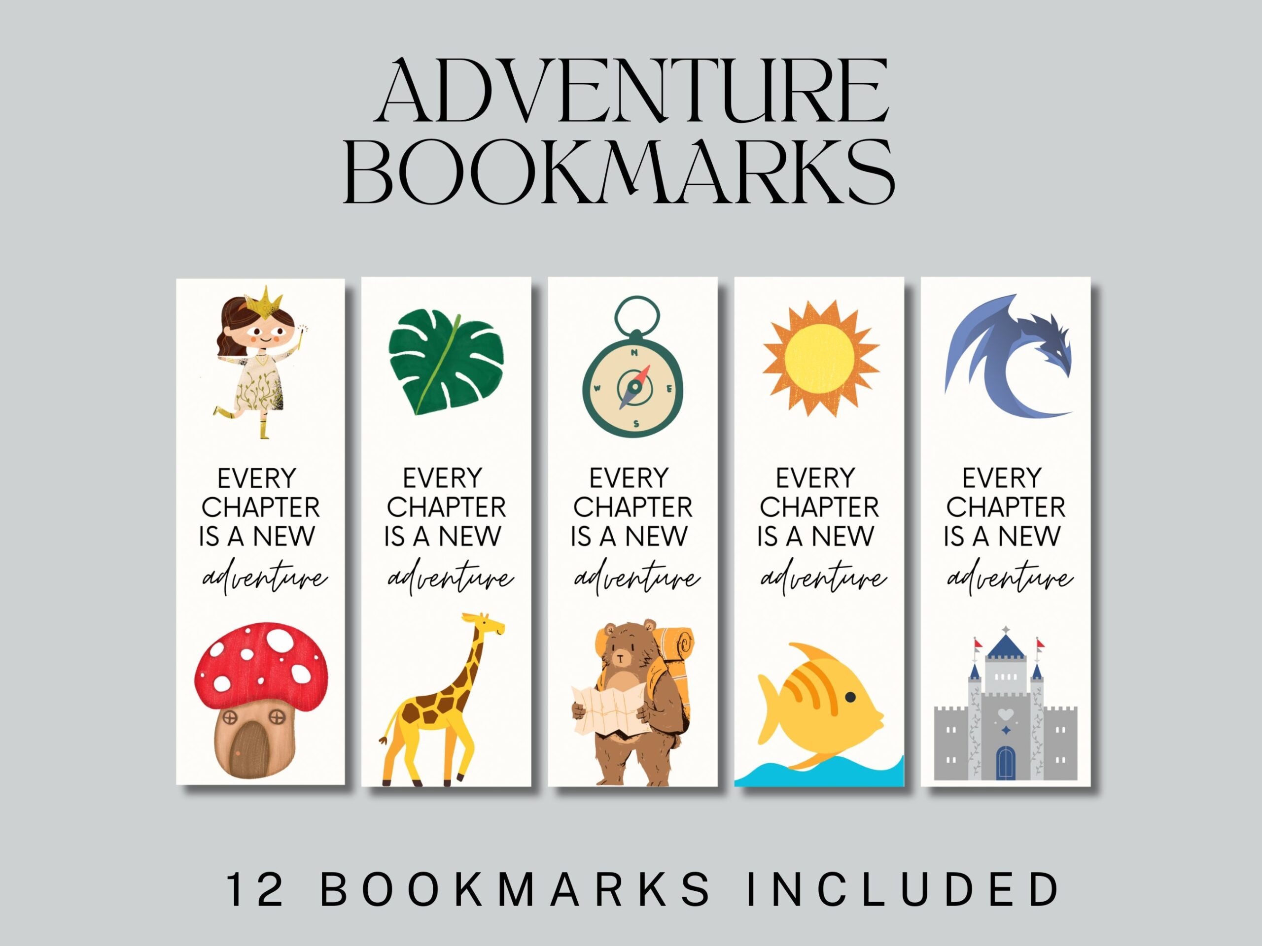 Adventure Is Out There Printable Bookmarks