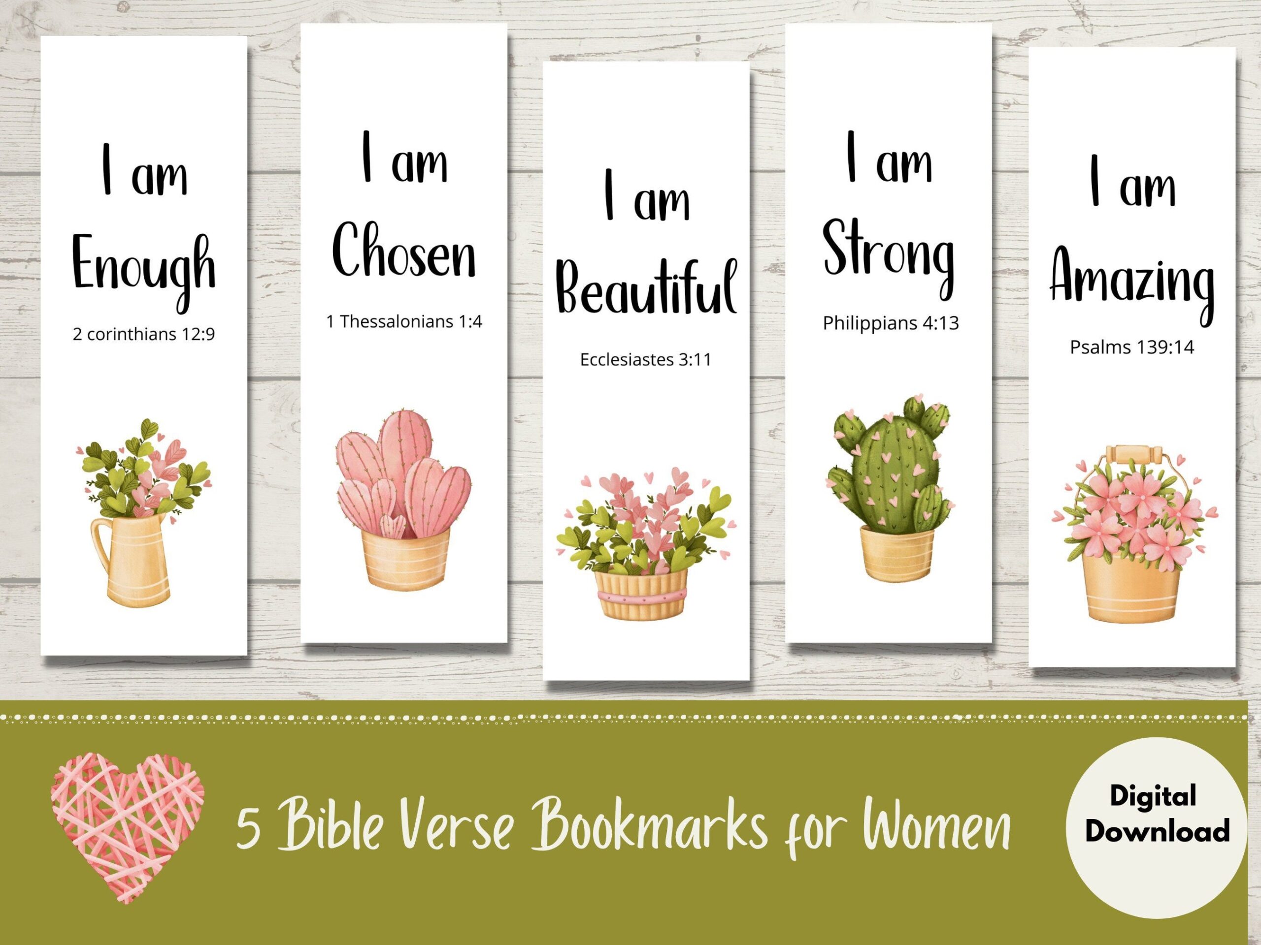 Free Printable Bookmarks With I Am Statements