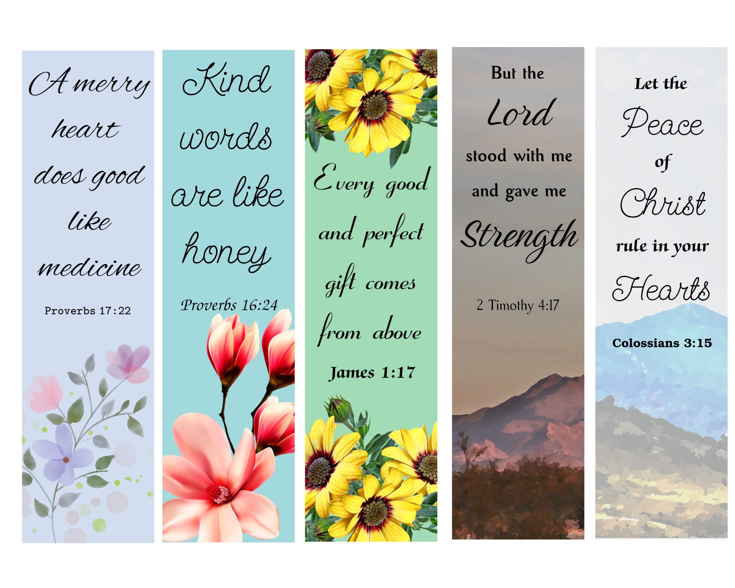Printable Bible Verses For Bookmarks