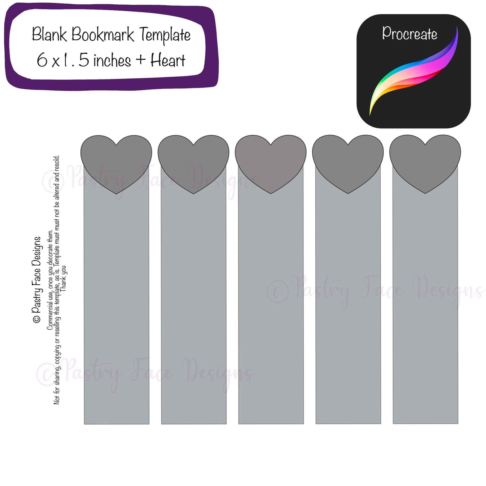 Cute Blank Bookmark Printable Etsy