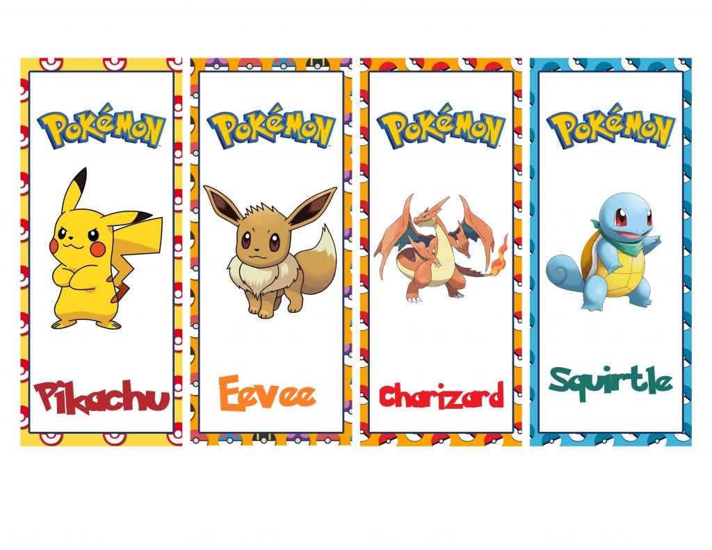 Free Printable Pokemon Pichu Bookmarks
