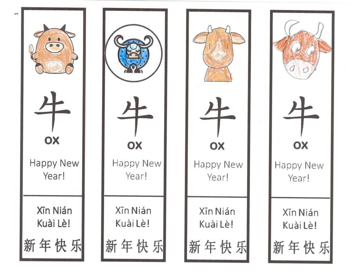 Chinese Zodiac Bookmarks Free Printable