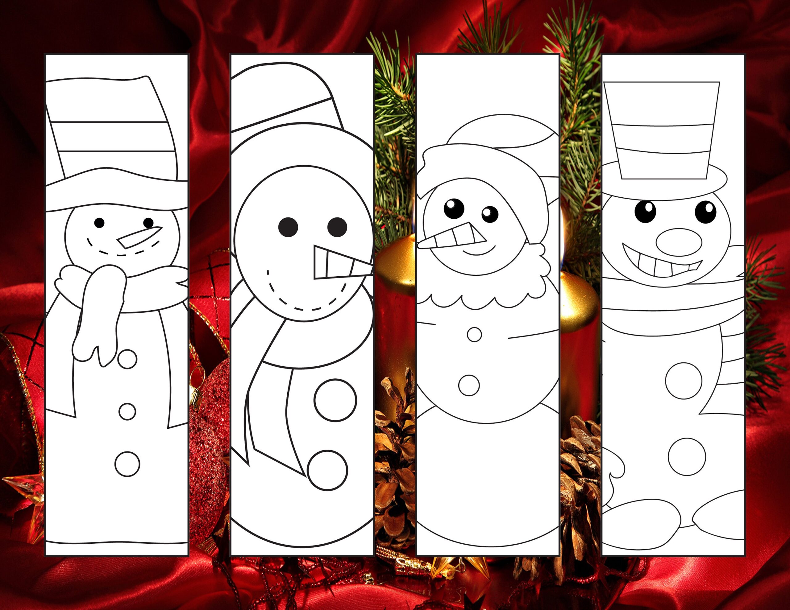 Free Printable Snowman Bookmarks Elementary Art