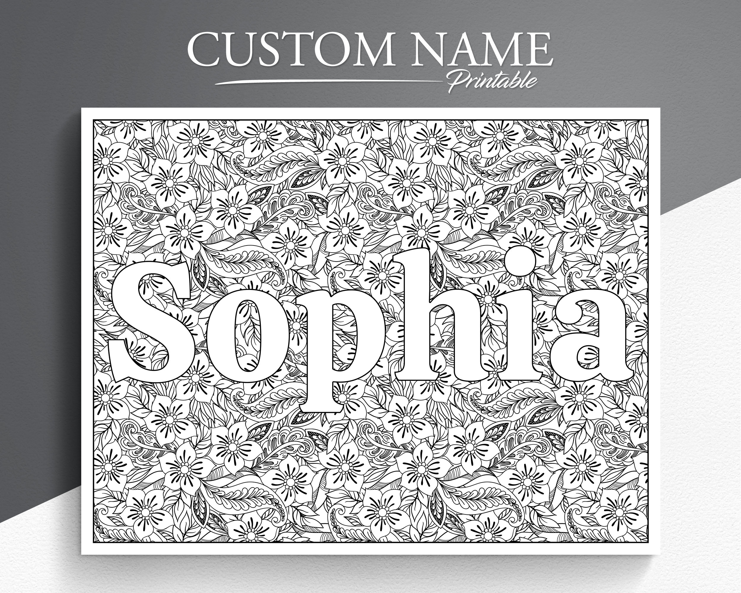 Printable Coloring Bookmarks Name Sophia
