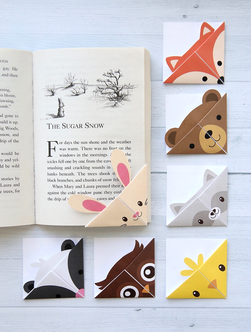 Corner Bookmark Printable No Fold