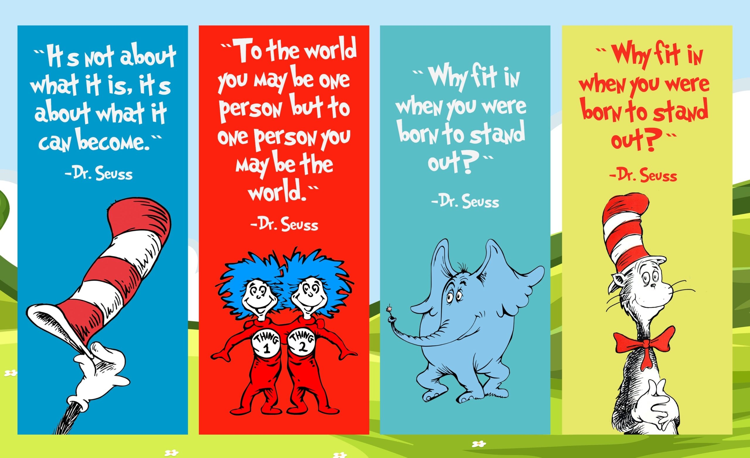 Free Printable Dr Seuss Bookmark
