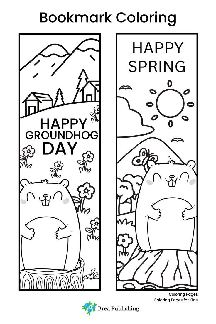 Free Printable Groundhod Day Bookmark