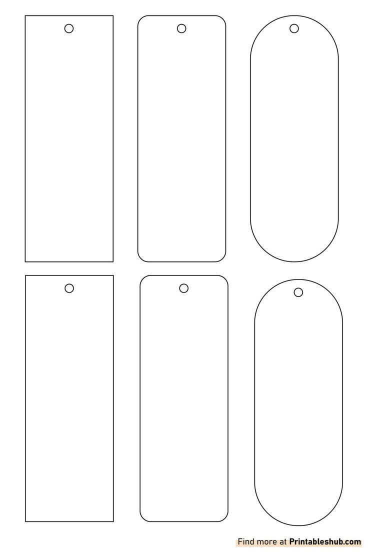 Blank Template For Bookmarks Printable Free