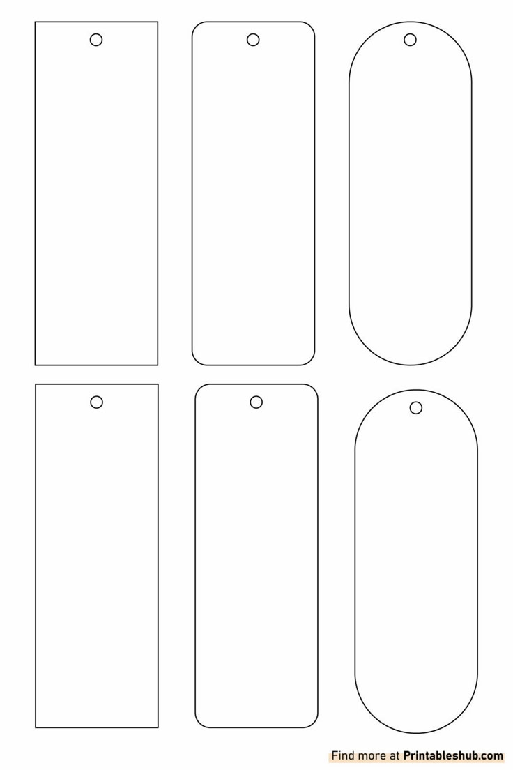 Printable Bookmark Templates Blank Free