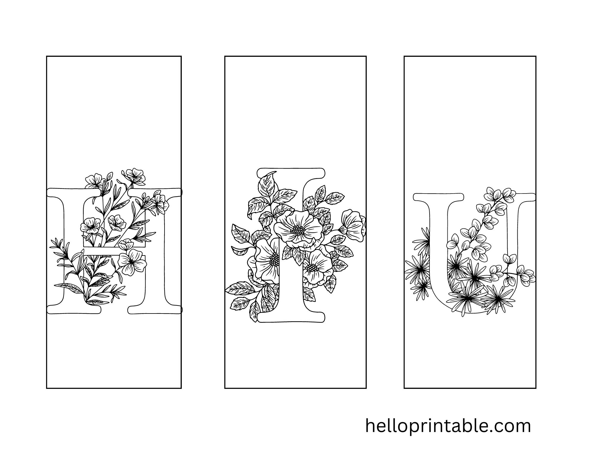 Add Bookmarks Printable Leter J