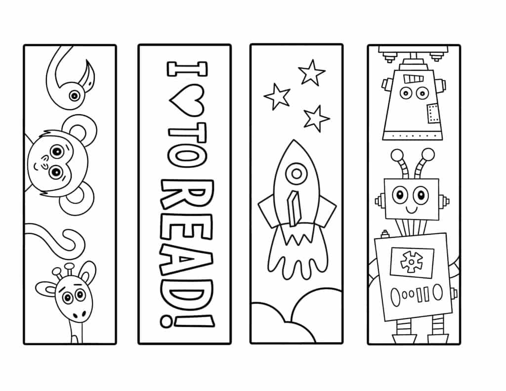 Printable Bookmarks To Color -Pinterest
