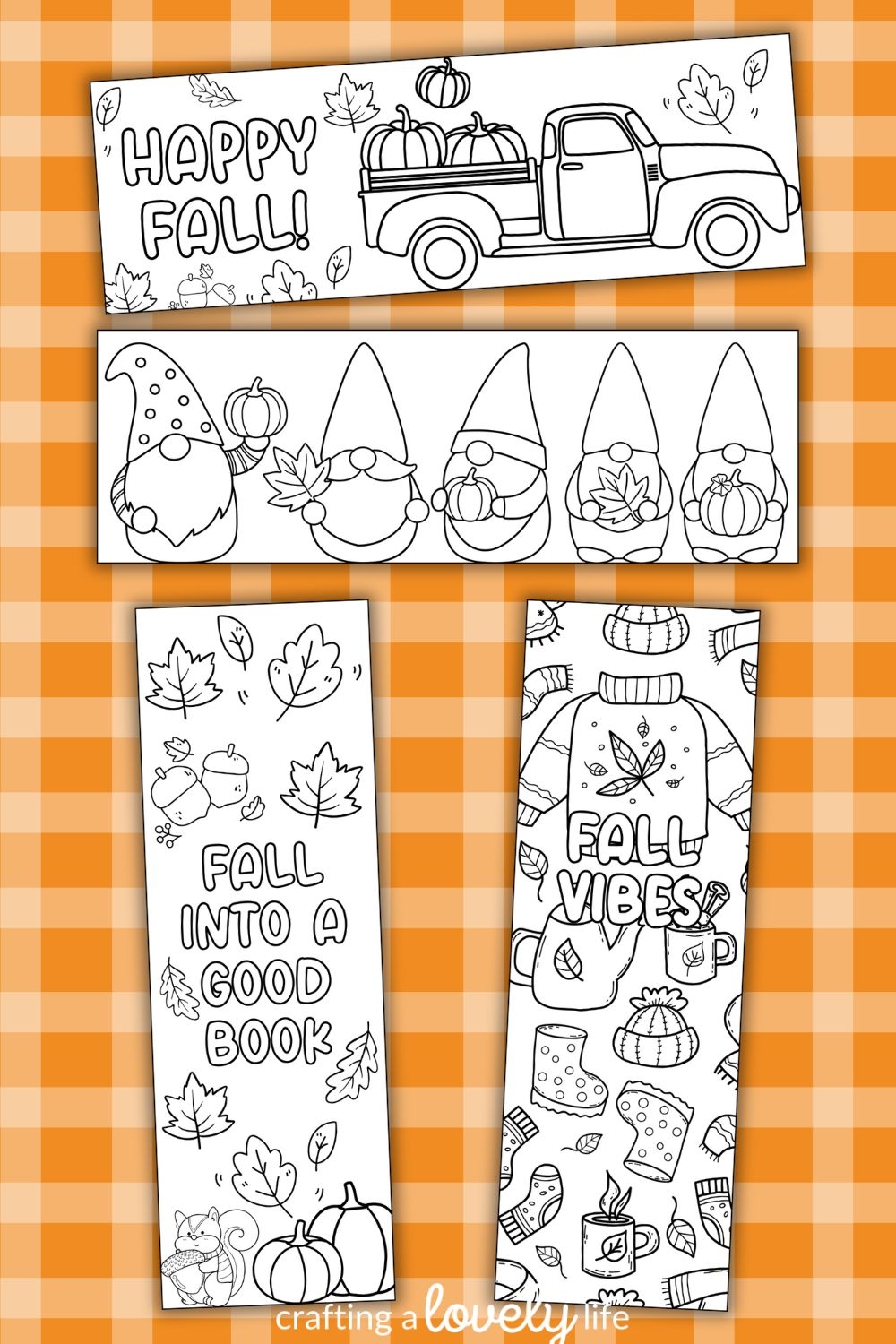 Free Printable Coloring Fall Bookmarks