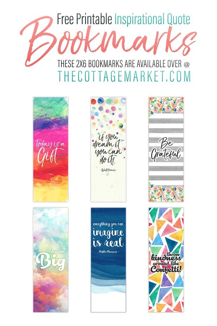Free Printable Bookmarks With Inspirational Quotes