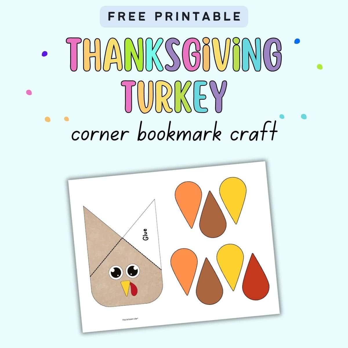 Free Printable Corner Bookmarks Thanksgiving You Color