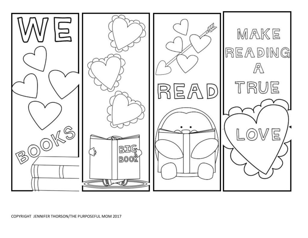 Free Printable Valentine Bookmark For Kids Activity