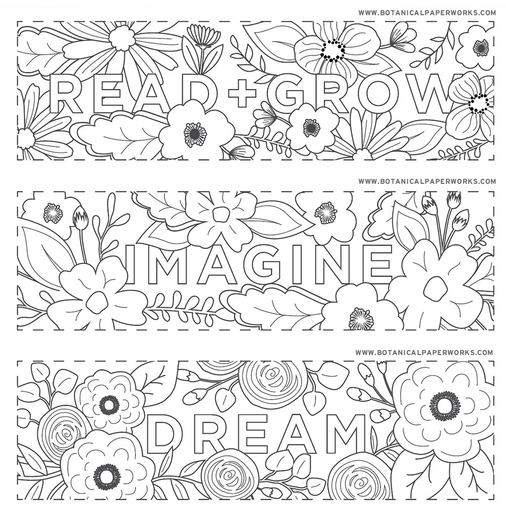 Free Printable Bookmark To Color