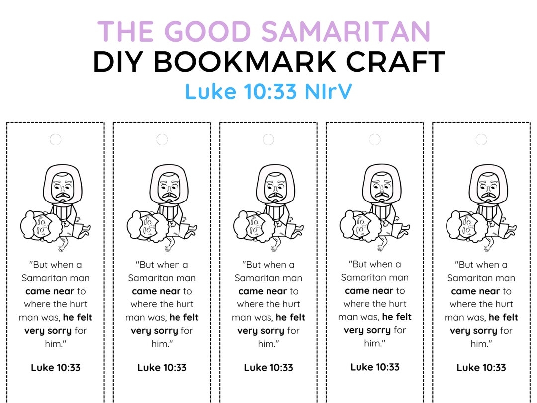 Printables Bookmarks For The Good Samaritan