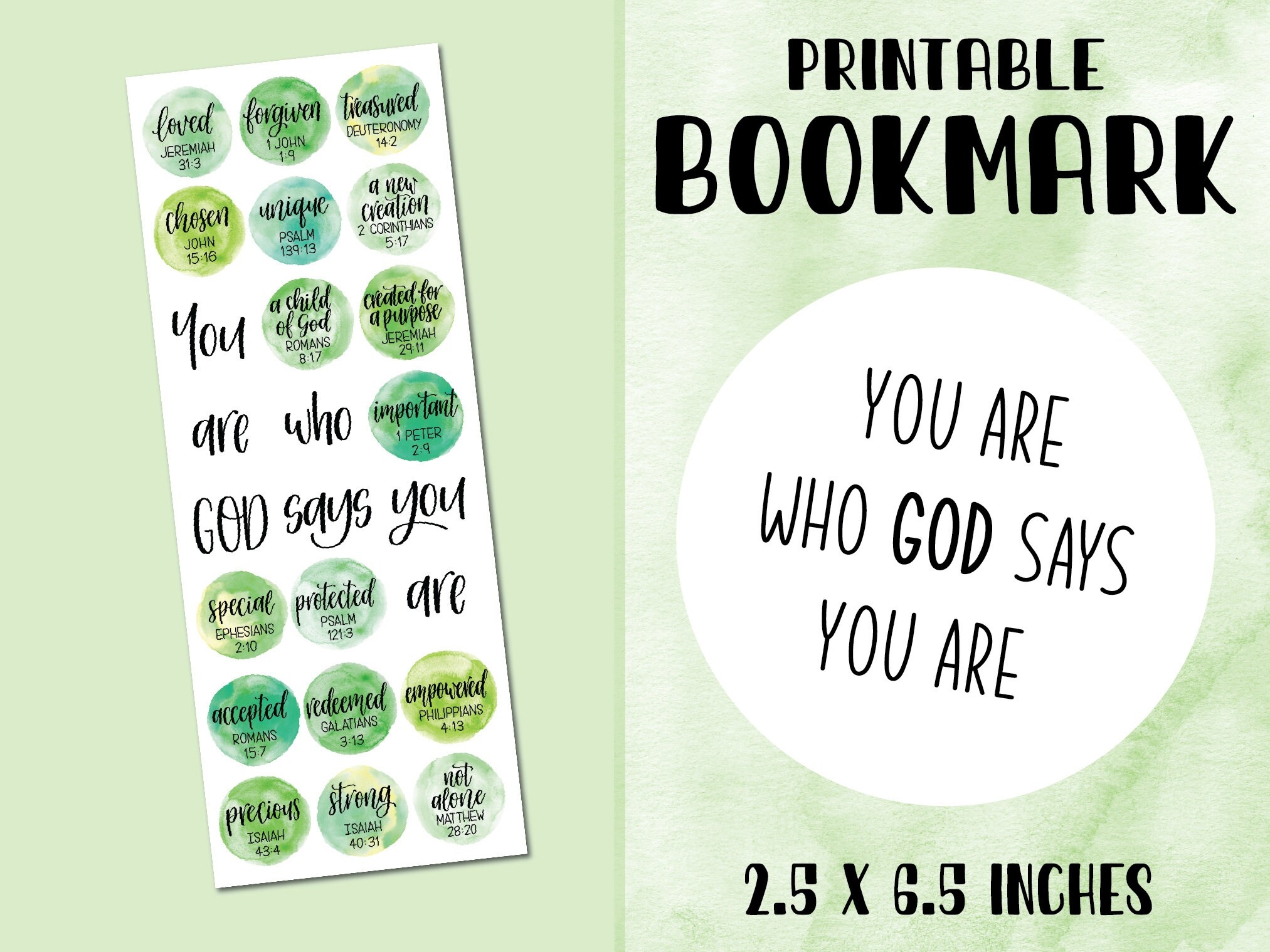 Free Women'S Printable Identity In Christ Bookmarks
