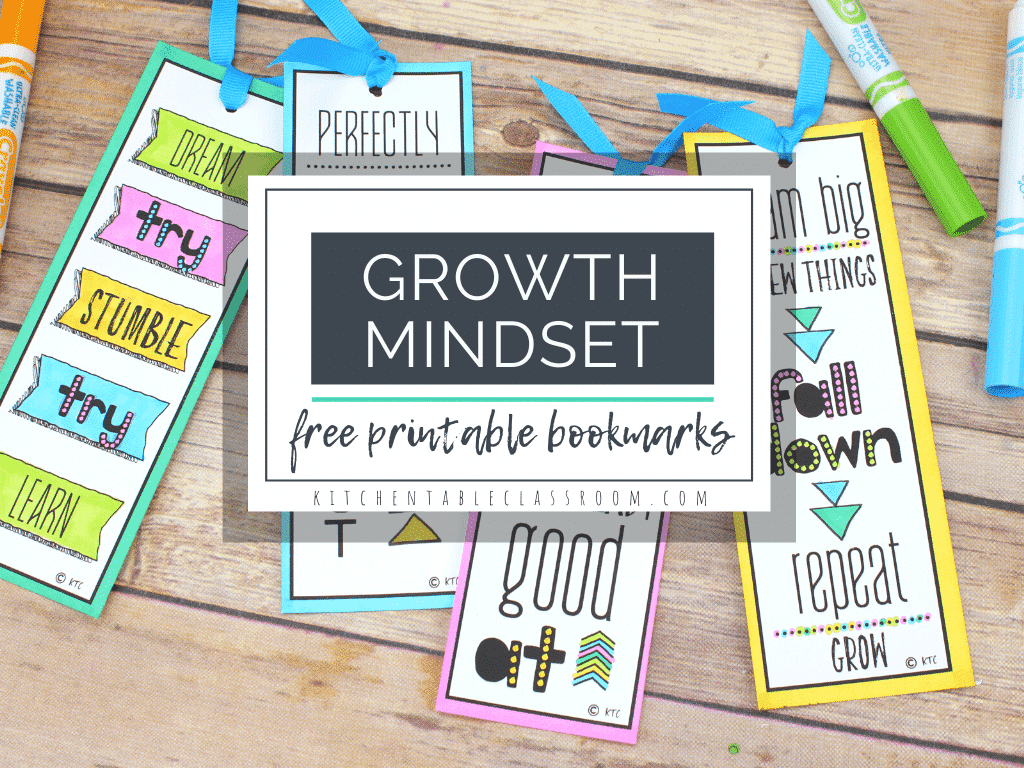 Free Printable Growth Mindset Bookmarks
