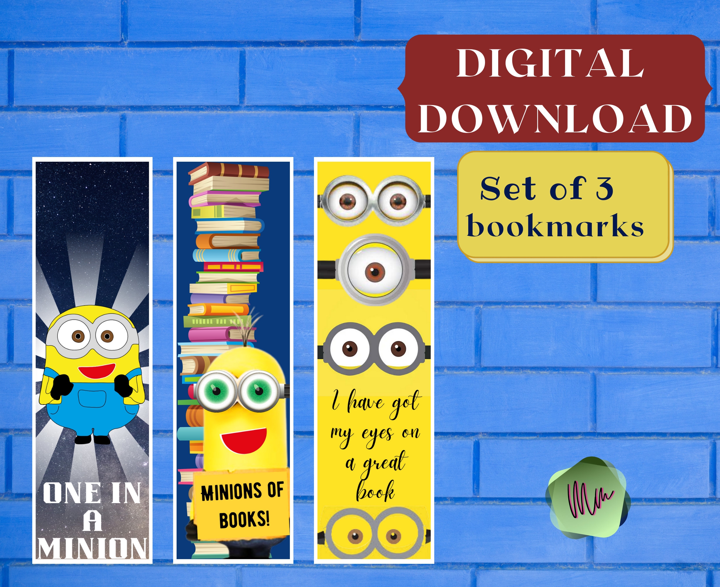 Printable Bookmarks Minion Bookmark Printable
