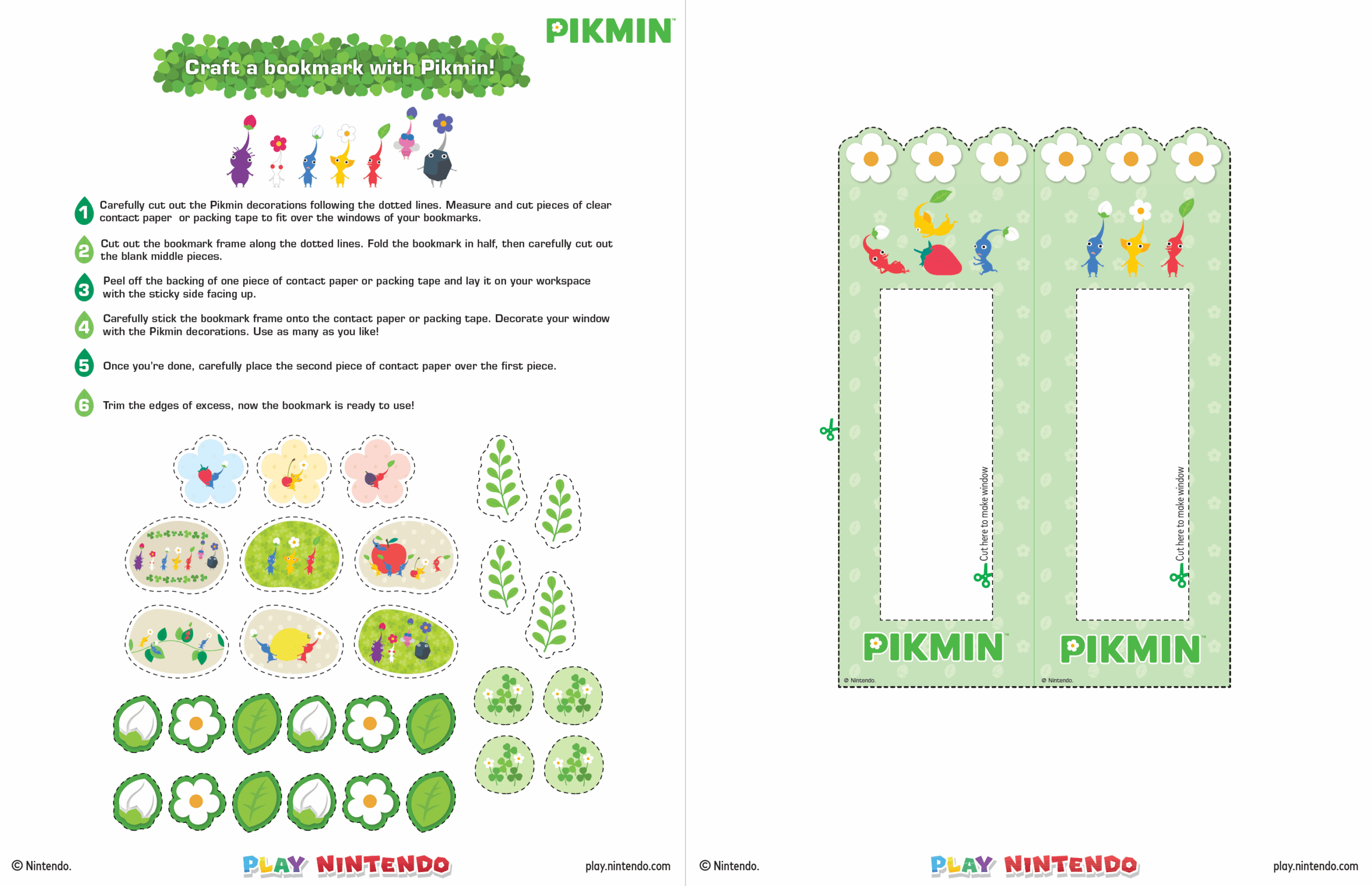Nintendo Bookmarks Printable Nintendo Bookmarks