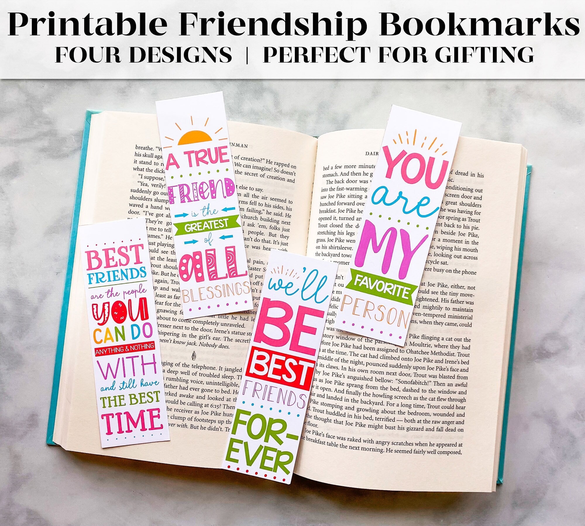Printable Book Club Reminder Bookmarks