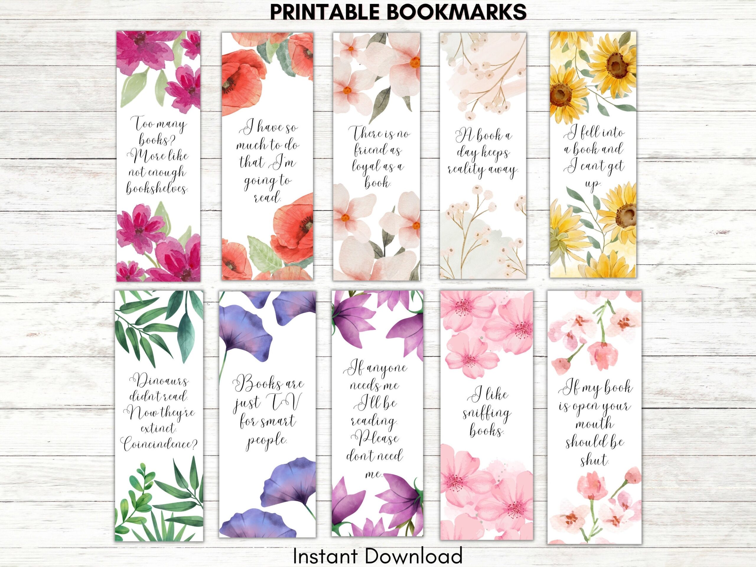 Best Printable Bookmarks Printable Flower Bookmark
