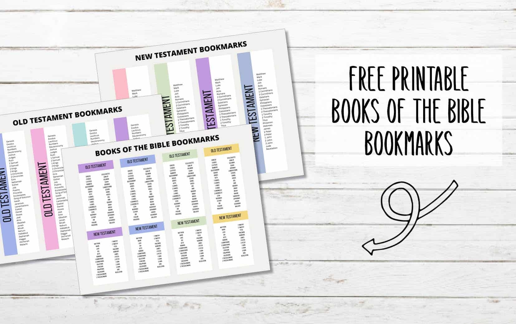 Books Of The Bible Bookmark Printable Free