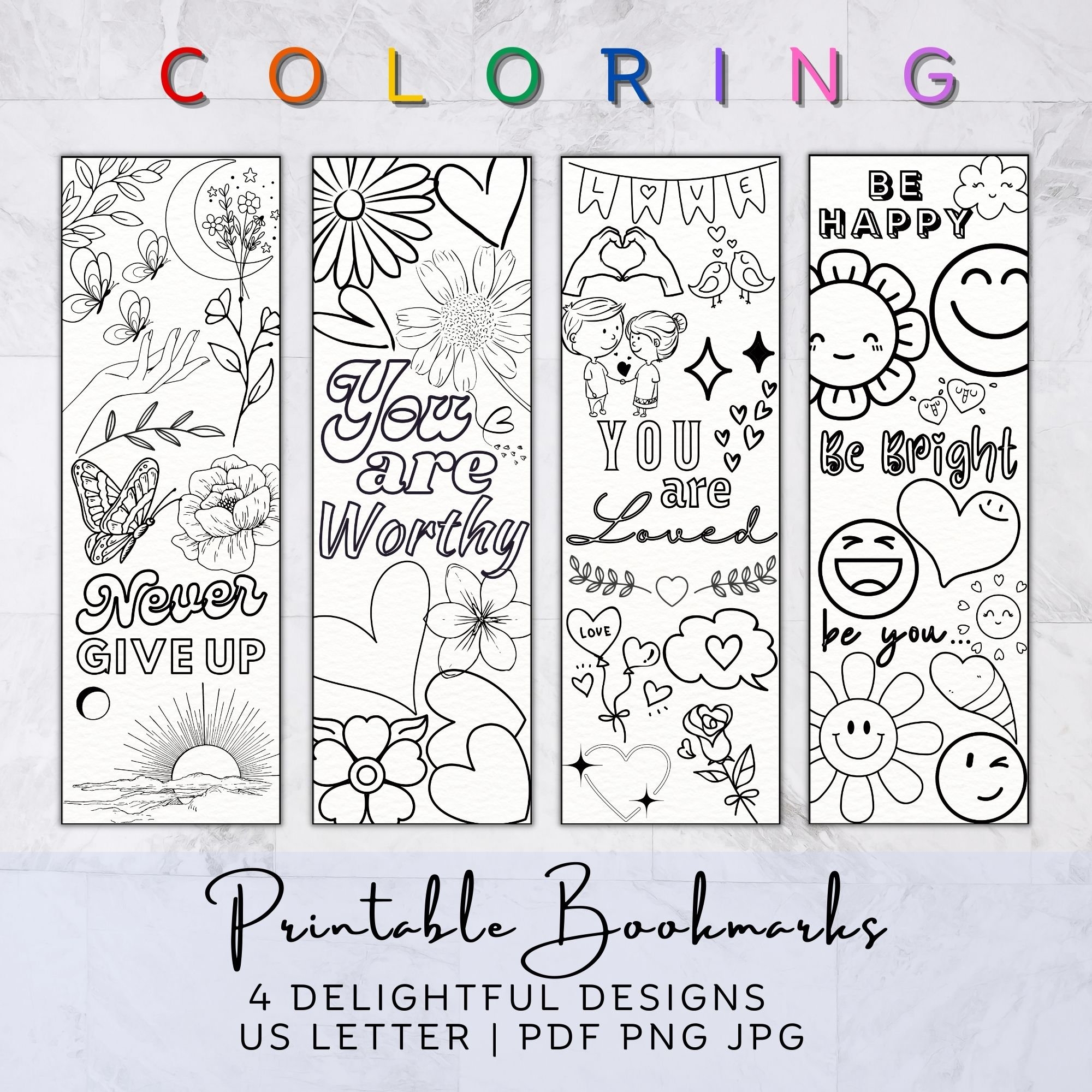 Printable Bookmarks With Quotes Coloring