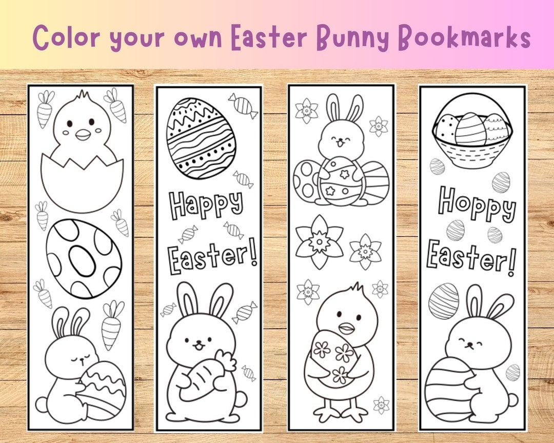 Easter Bookmark Coloring Printable Preschool