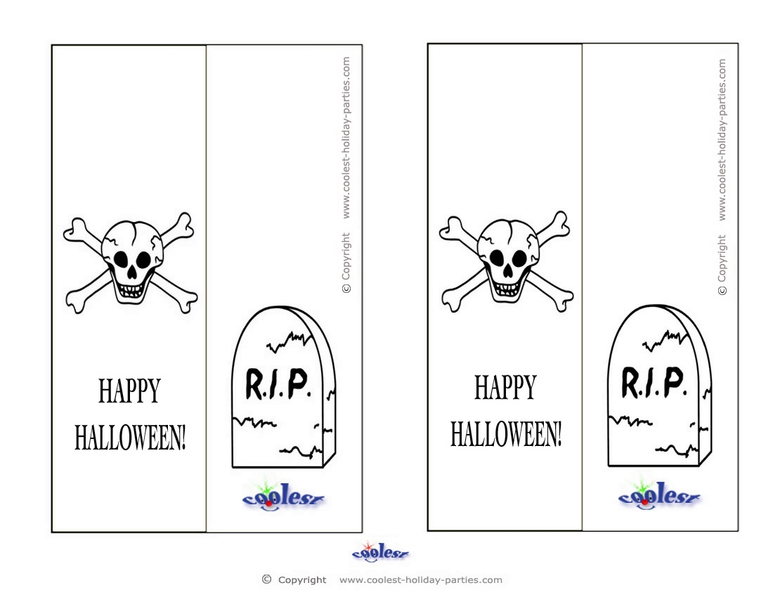 Free Printable Coloring Bookmarks Skulls