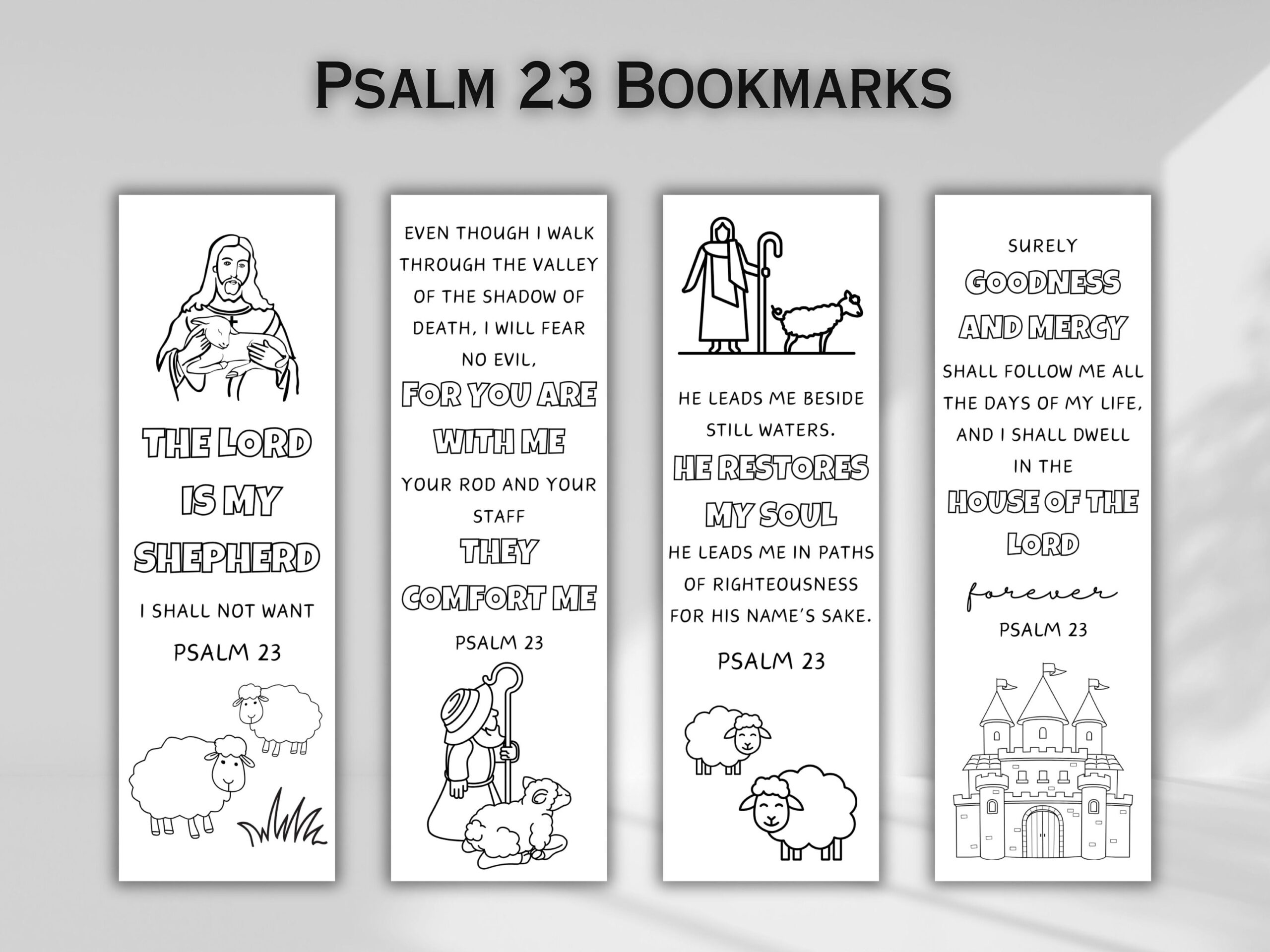 Bookmark For Psalm 23 Printable Version
