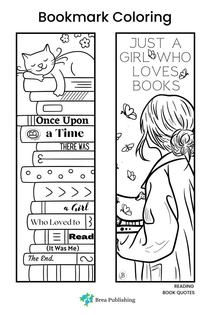 Printable Diy Kids B&W Bookmark