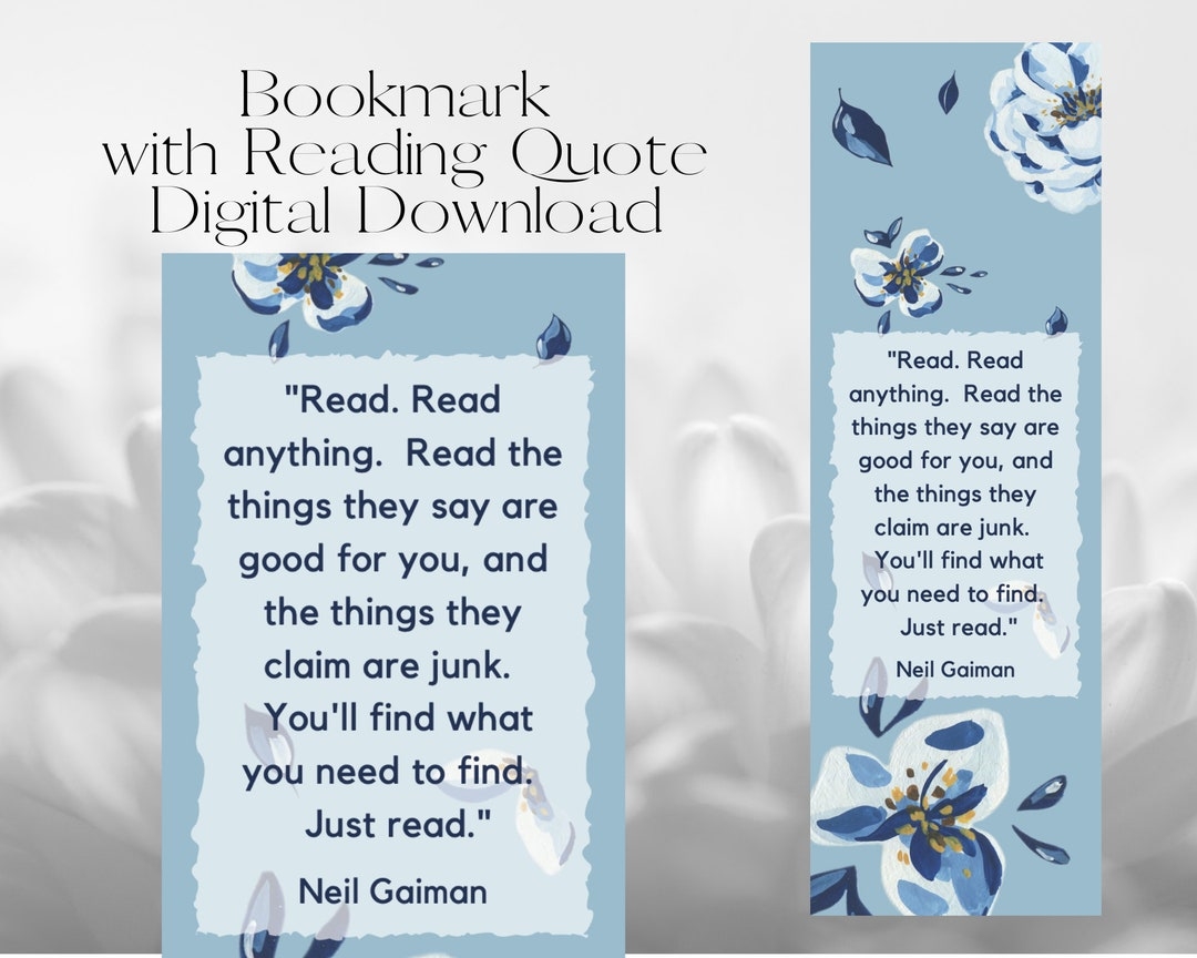 Neil Gaiman Quotes Bookmarks Printable