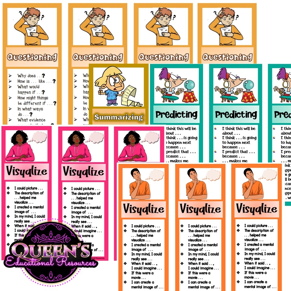 Reading Strategies Bookmarks Printable Middle School Pdf