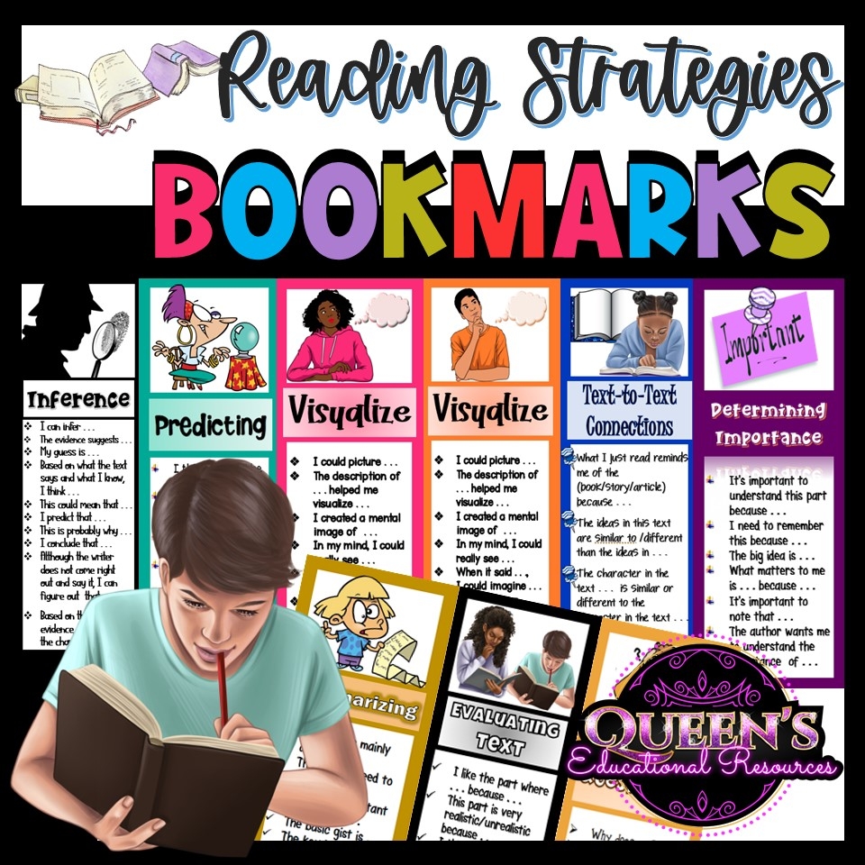 Reading Strategy Bookmarks Printable Middle School Pdf