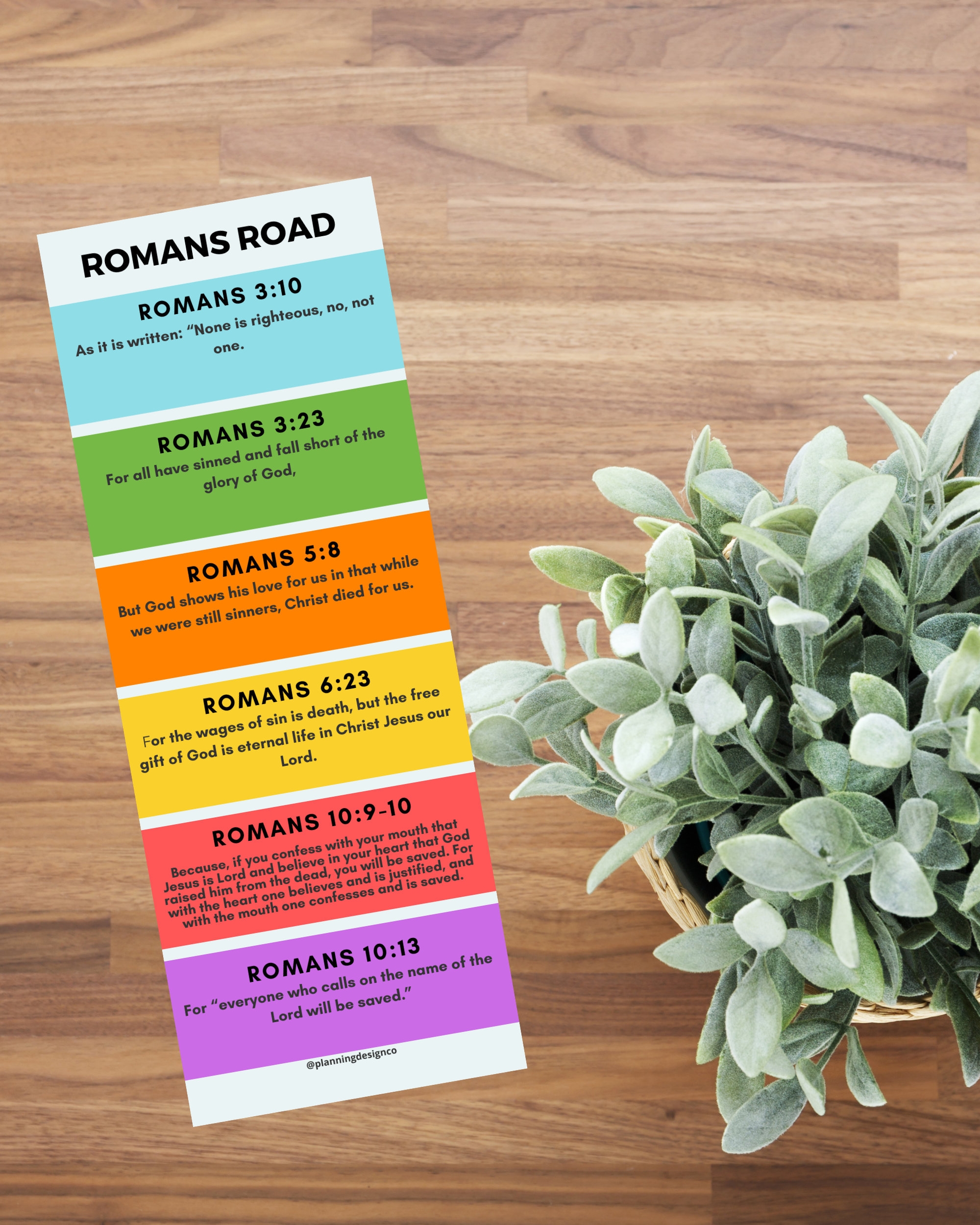 Romans Road Bookmark Printable Kjv