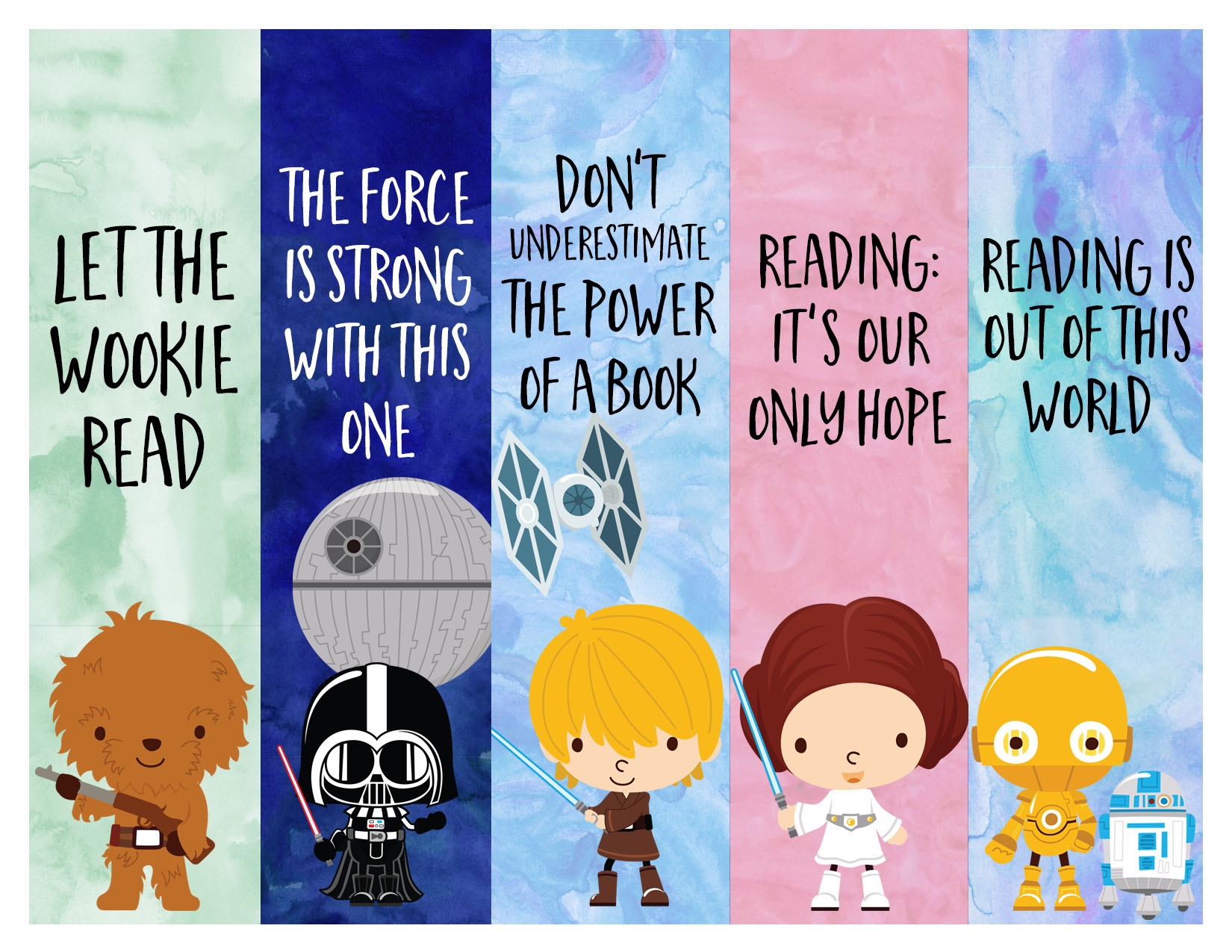 Star Wars Bookmarks For Gril Printables