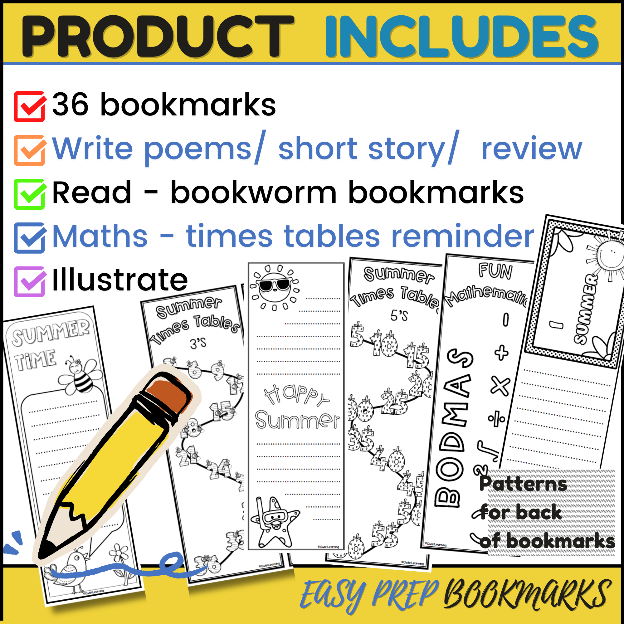 Summer Reading Bookmarks Printable Tes Ks2