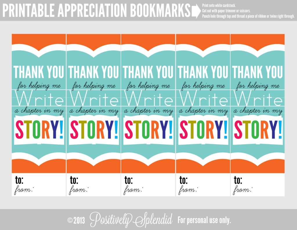 Free Printable Bookmarks For Teachers Day