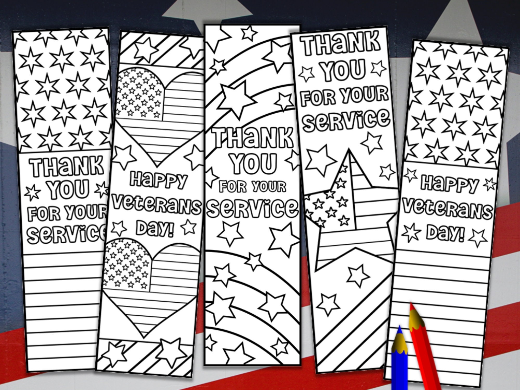 Free Printable Veterans Day Bookmarks