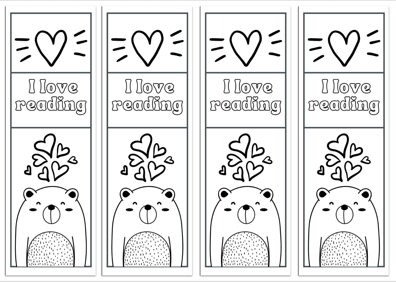 Color Your Own Bookmarks -Christmas Printable